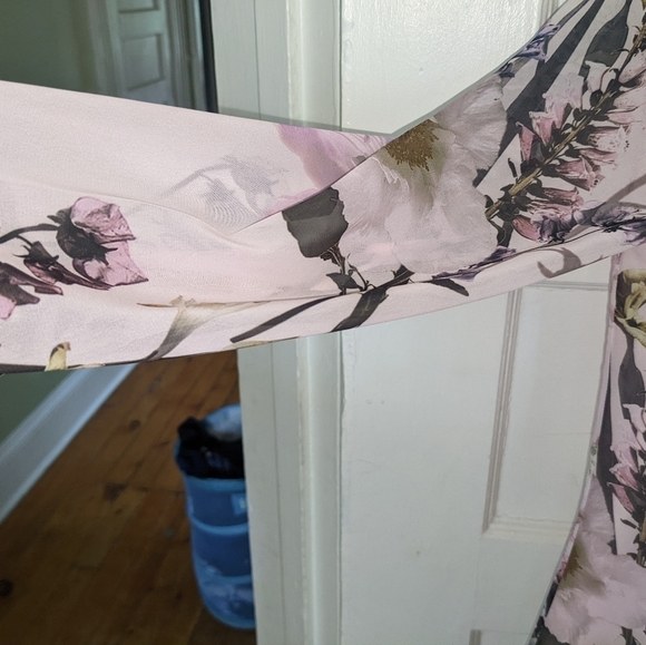 Ted BAKER BABY PINK KALIMA TORCHLIT FLORAL BLOUSE TOP SIZE 2 - Picture 17 of 17
